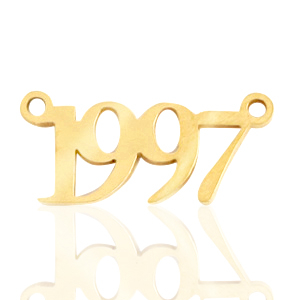 Stainless Steel - Rostfreiem Stahl Anh&auml;nger/Zwischenst&uuml;ck Jahr 1997 Gold