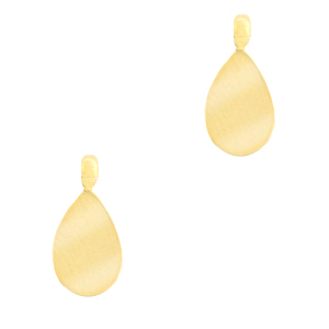 Stainless Steel - Rostfrei Stahl Anh&auml;nger Tropfenform Gold