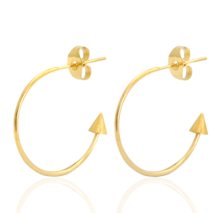 Ohrringe aus Stainless Steel - Rostfreiem Stahl Creolen Gold