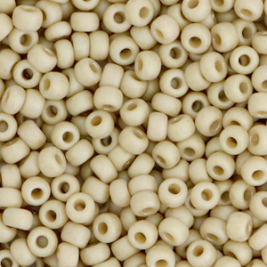 Miyuki Rocailles 8/0 Opaque glazed frosted moth wing beige 8-4691