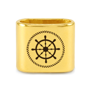 Metall Schieber DQ Steuerrad Mix & Match Gold (Nickelfrei)