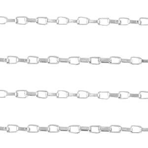Stainless Steel - Rostfrei Stahl Schmuckzubeh&ouml;r Gliederkette Venezianer Silber