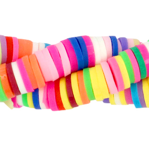 Katsuki Perlen 4mm Rainbow neon yellow mix