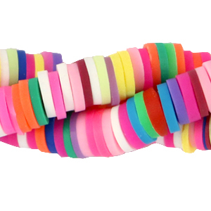 Katsuki Perlen 4mm Rainbow pink-brown mix