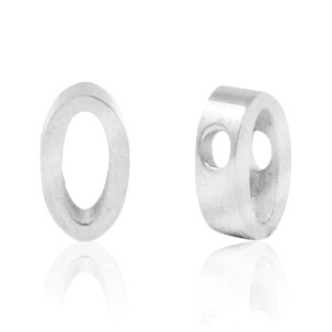 Stainless Steel - Rostfrei Stahl Perlen Zahlen 0 Silber