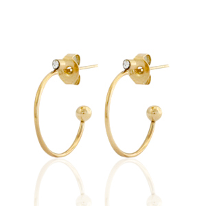 Ohrringe aus Stainless Steel - Rostfreiem Stahl Ohrstecker Creolen Gold