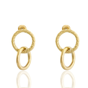 Ohrringe aus Stainless Steel - Rostfreiem Stahl Ohrstecker Ringe Gold