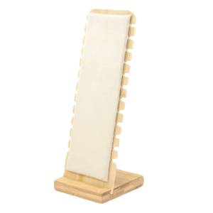 Schmuckdisplay Bambus mit Velvet f&uuml;r Armb&auml;nder Natural-white