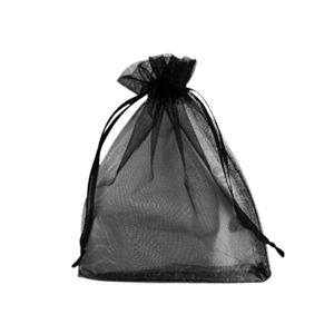 Schmuckbeutel Organza 9x12cm Black