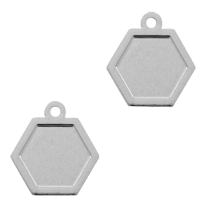 Bohemian Anh&auml;nger Hexagon Silver