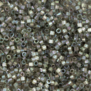 Miyuki Perlen delica's 11/0 Silk inside dyed rustic gray ab DB-1872