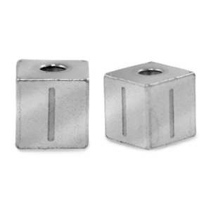 Stainless Steel - Rostfrei Stahl Perlen Buchstaben I Silber