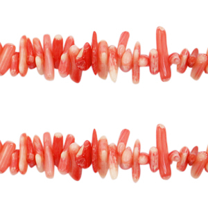 Ocean Bambus Perlen Coral bleached red