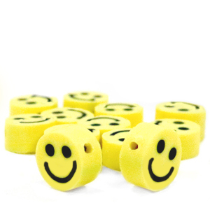 Polymer Perlen Smiley Yellow