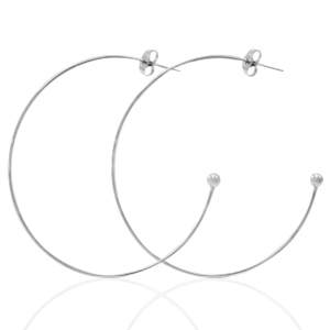 Ohrringe aus Stainless Steel - Rostfreiem Stahl Ohrstecker Creolen Silber