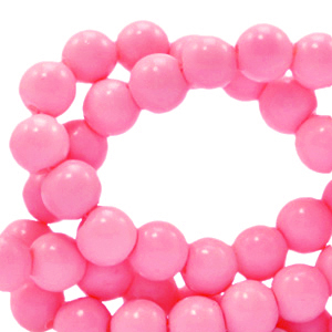 6 mm Glasperlen opaque Neon pink