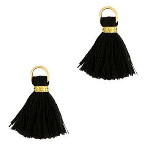 Perlen Quaste 1.5cm Gold-black