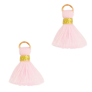 Perlen Quaste 1.5cm Gold-light pink