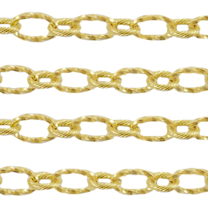 Stainless Steel - Rostfrei Stahl Schmuckzubeh&ouml;r Gliederkette Gold