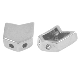 Metall Perlen DQ Duo Beads Pfeil Antik silber (Nickelfrei)