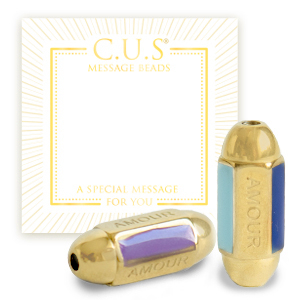 C.U.S&reg; Schmuck Message Beads "amour" Gold (Nickelfrei)