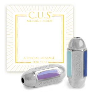 C.U.S&reg; Schmuck Message Beads "amour" Silber (Nickelfrei)