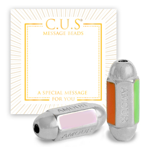 C.U.S&reg; Schmuck Message Beads "amour" Silber (Nickelfrei)