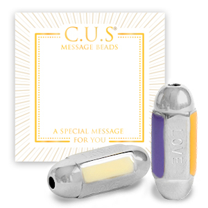 C.U.S&reg; Schmuck Message Beads "love" Silber (Nickelfrei)