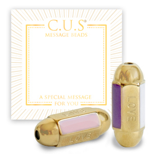 C.U.S&reg; Schmuck Message Beads "love" Gold (Nickelfrei)