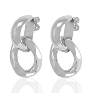 Brass TQ Metall Ohrstecker Silver