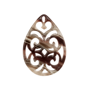 Resin Anh&auml;nger Barock Tropfen Mixed brown