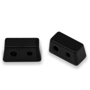 Tile beads Rectangle Black