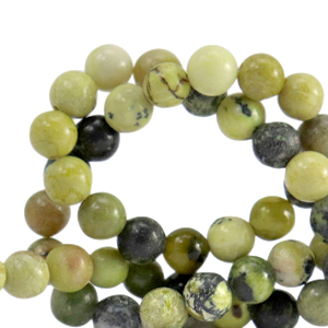 Naturstein Perlen Seraphinit 6mm Mix green-anthracite