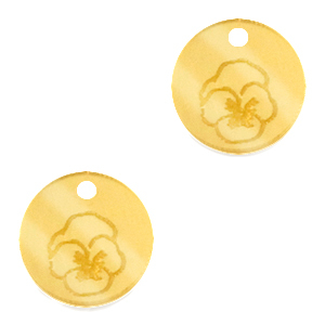 Plexx Anh&auml;nger 12mm Geburtsblume Februar-Violett Gold