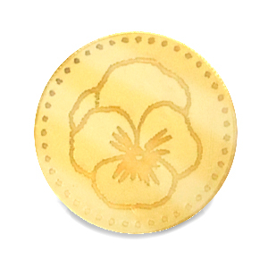 Plexx Cabochons 20mm Geburtsblume Februar-Violett Gold