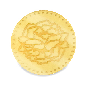 Plexx Cabochons 20mm Geburtsblume Januar-Nelke Gold