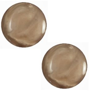 12 mm classic Cabochon Polaris Elements Mosso shiny Cervo brown