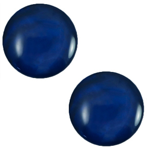 12 mm classic Cabochon Polaris Elements Mosso shiny Navy blue