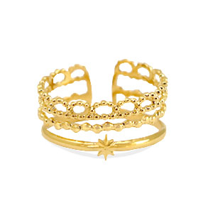 Ringe aus Stainless Steel - Rostfreiem Stahl Gold