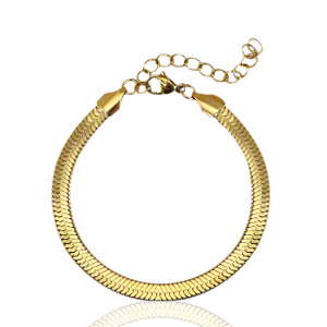 Armb&auml;nder aus Stainless Steel - Rostfreiem Stahl Schlangenkette Gold