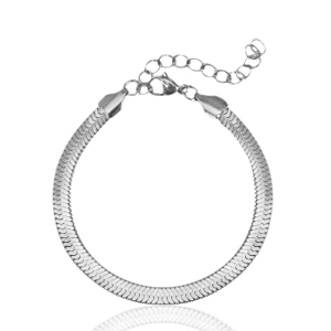 Armb&auml;nder aus Stainless Steel - Rostfreiem Stahl Schlangenkette Silber