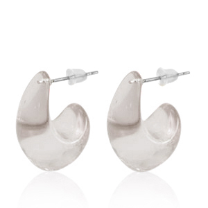 Trendy Ohrringe Creolen Taupe