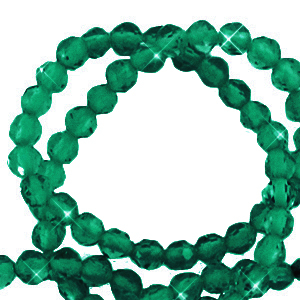 Naturstein Perlen Facett geschliffen 3mm Green-pearl shine coating