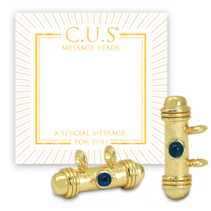 C.U.S&reg; Schmuck Message Beads Anh&auml;nger Gold-dark blue