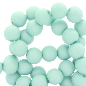 6 mm Acrylperlen matt Soft turquoise blue