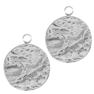 Stainless Steel - Rostfrei Stahl Anh&auml;nger 14mm Silber