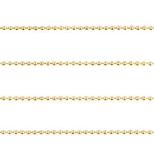 Metall Zubeh&ouml;r DQ Kugelketten Facet 2mm Gold (Nickelfrei)