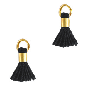 Perlen Quaste 0.7cm Gold-black