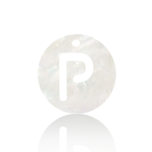 Muschel Anh&auml;nger S&uuml;&szlig;wasserperlmutt Buchstaben P White (Naturliche Farbe Muschel)