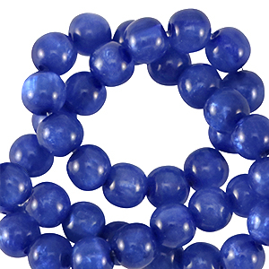 Polaris Perlen 6 mm rund Mosso Dark royal blue